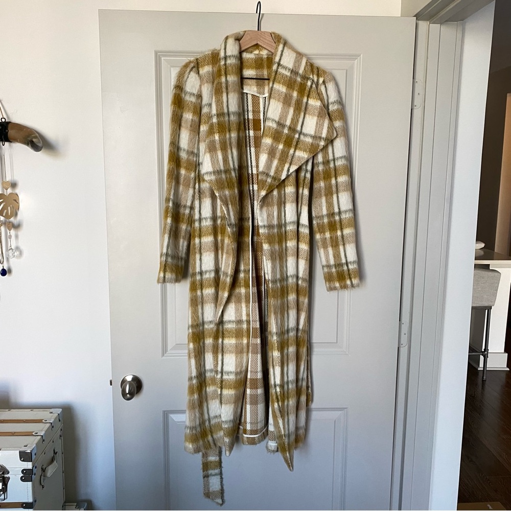 Ramy Brook Brooklyn Plaid Wrap Coat - Picture 3 of 6